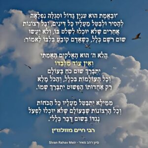 אין עוד מלבדו רבי חיים מוולוז'ין