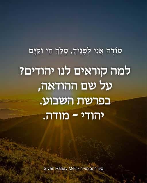 למה קוראים לנו יהודים