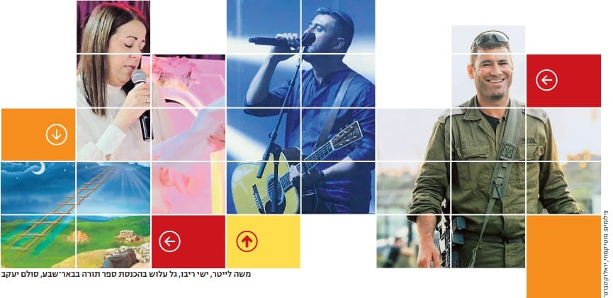 משה לייטר, ישי ריבו, גל עלוש בהכנסת ספר תורה בבאר שבע, סולם יעקב