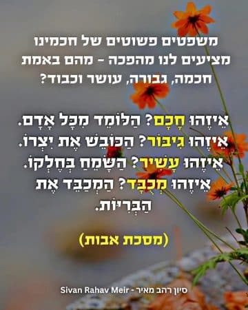 משפטים פשוטים של חכמנו