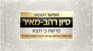 פרשת כי תצא