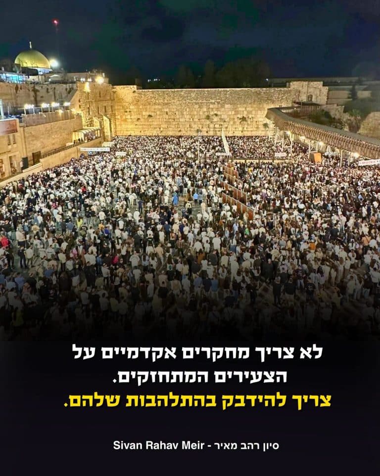 לא צריך מחקרים אקדמיים על הצעירים המתחזקים