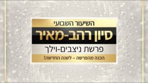 שיעור לפרשת ניצבים וילך תשפו